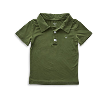 Bamboo Spandex Polo T-Shirt- Dark Green