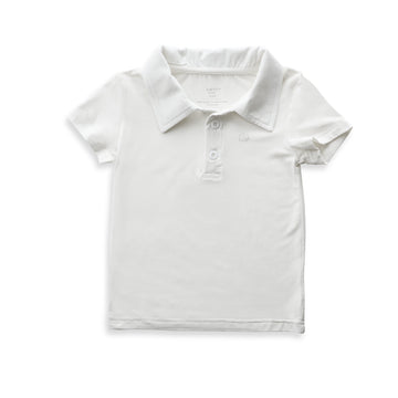 Bamboo Spandex Polo T-Shirt- White