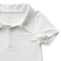 Bamboo Spandex Polo T-Shirt- White