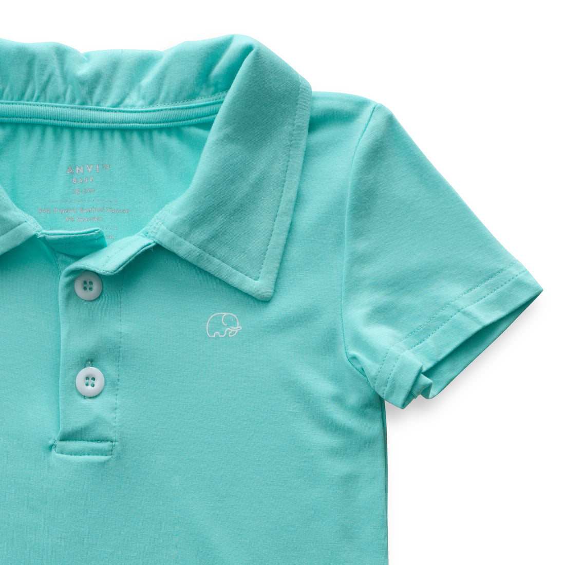 Bamboo Spandex Polo T-Shirt- Aqua Blue