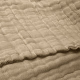 Muslin Bath Towel (6-layered) | Set of 2 (Tan Brown & White)