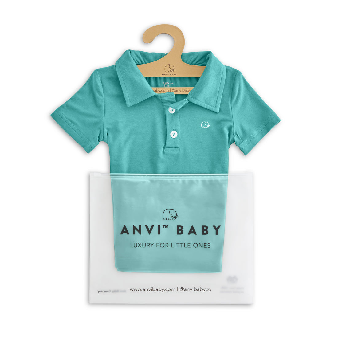 Bamboo Spandex Polo T-Shirt- Aqua Blue