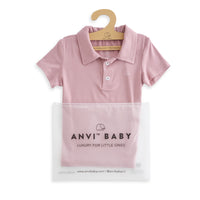 Bamboo Spandex Polo T-Shirt- Lilac