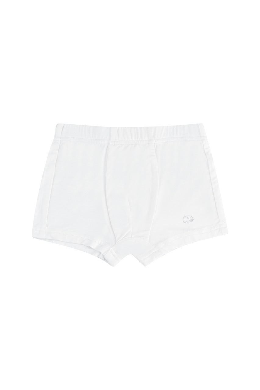 Organic Boys Bamboo Boxer Brief Underwear Set Of 3- White