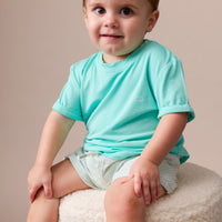 Bamboo Spandex T-Shirt- Aqua Blue