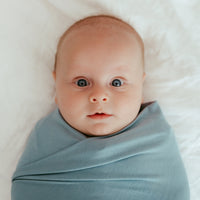 Bamboo Swaddle & Sleep Suit Newborn Gift Set- Celestial Blue