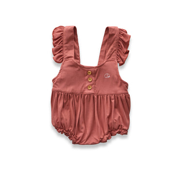 Organic Bamboo Ruffle Romper- Lilac