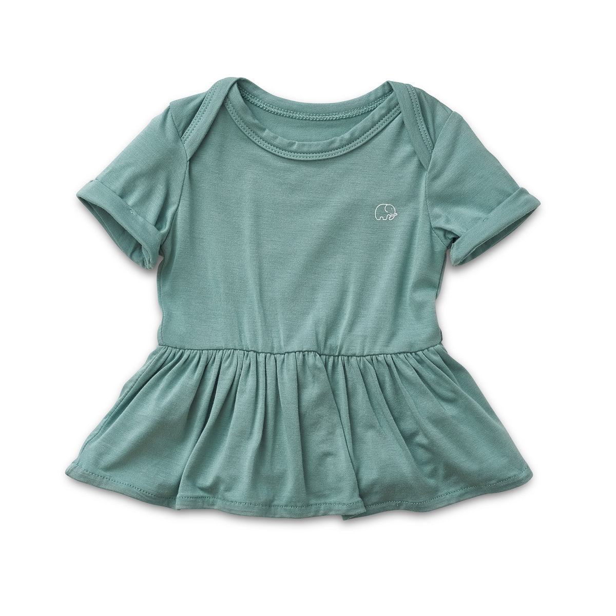 Organic Bamboo Spandex Onesie Dress- Sage Green