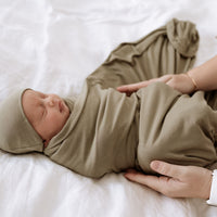 Anvi Baby Couture - Bamboo Spandex & Hat Set - Olive