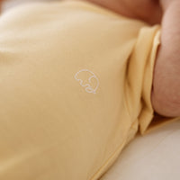 Organic Bamboo Spandex Bodysuit - Lemon