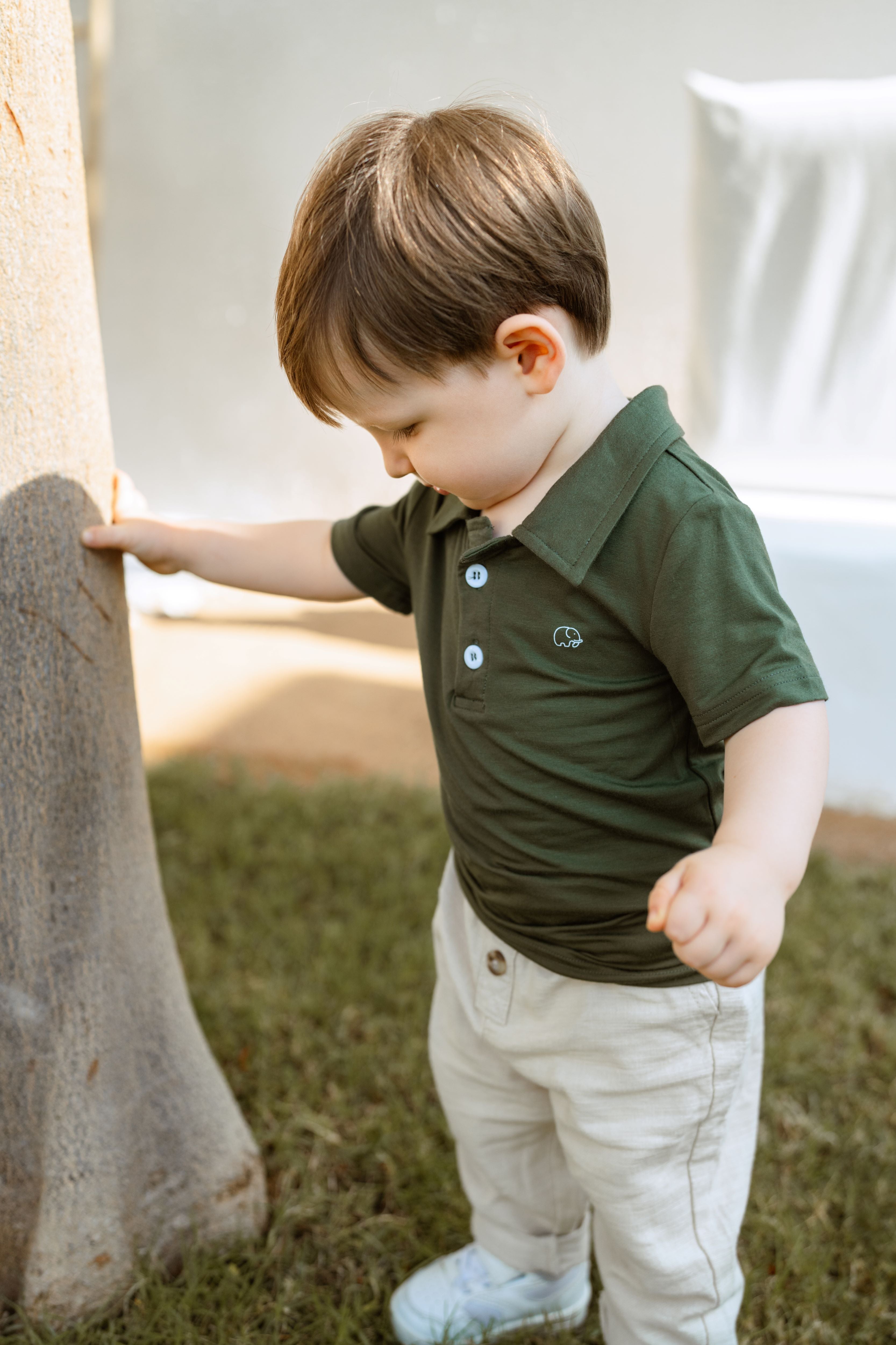 Bamboo Spandex Polo T-Shirt- Dark Green