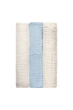 Set of 3- 100% Organic 6 layered Muslin Bath Towel- Sky & Cloud