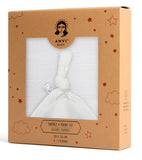 Knotted Beanie & Swaddle Set | White Mist