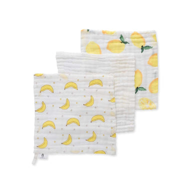 Baby Face Cloth | 100% Organic | Set of 3 | Go Bananas