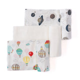 Set of 3 Organic Bamboo Swaddle- Planets & Balloons