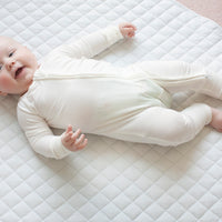 Bamboo Swaddle & Sleep Suit Newborn Gift Set- White