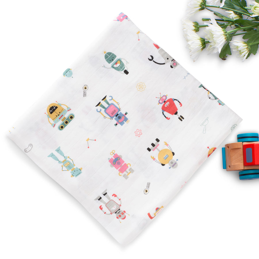 Muslin Swaddle | 100% Bamboo | Robo Land