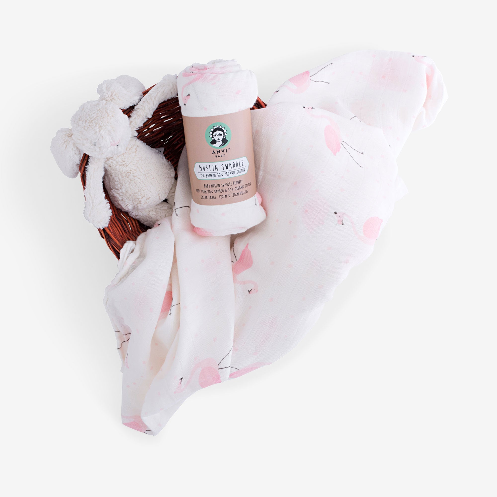 Muslin Swaddle | Genteel Flamingo