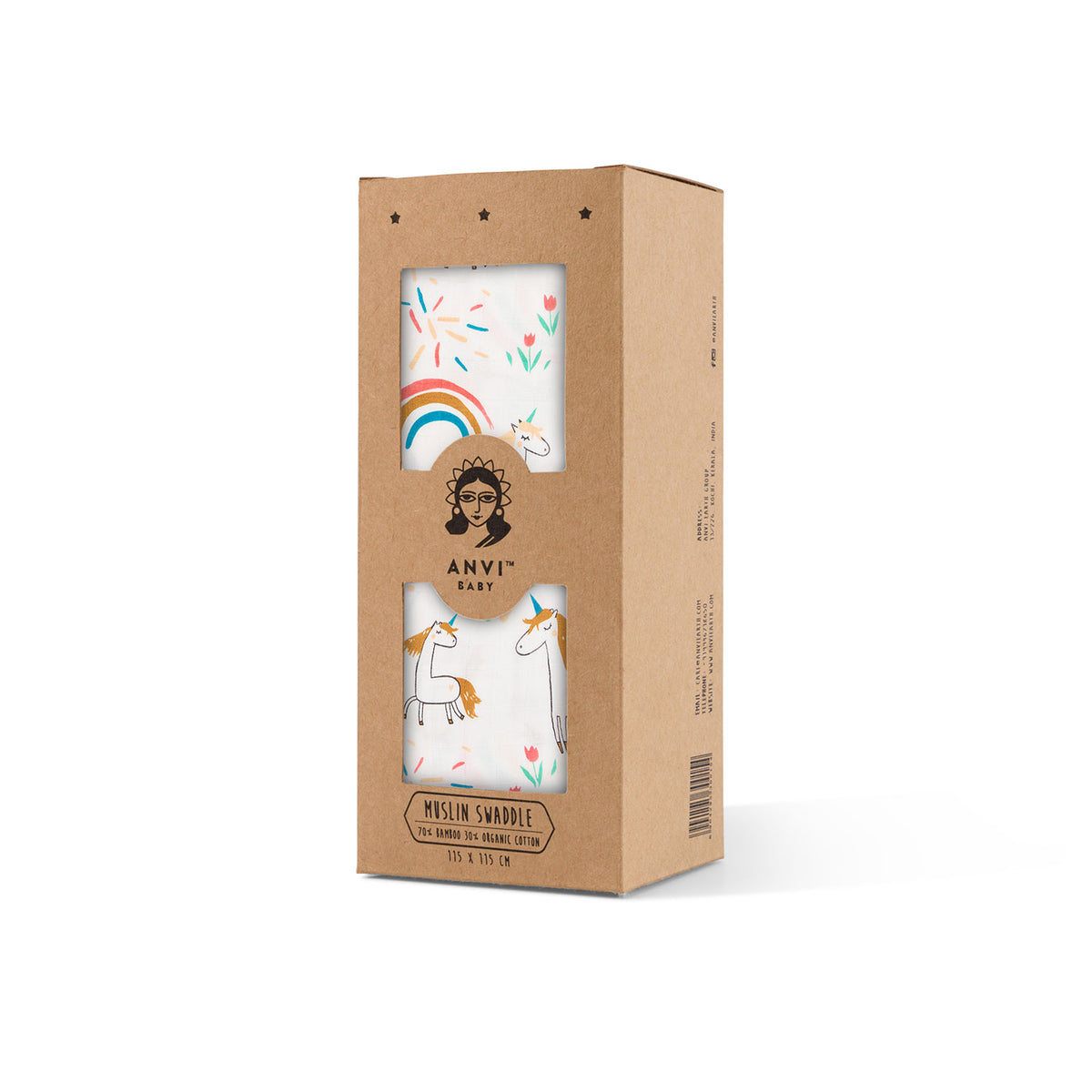 Organic Bamboo Muslin Swaddle | Unicorn Nation