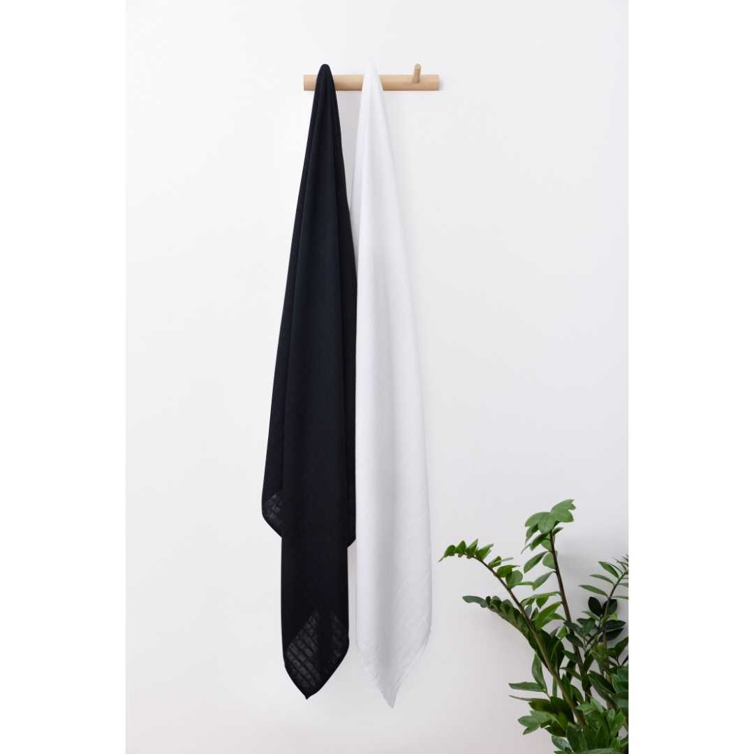 Organic Bamboo Muslin Swaddle  | Set of 2 | Monochrome